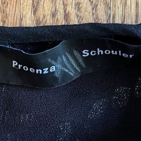 Proenza Schouler Black & White Viscose Sleeveless Shift Dress   Women's Size 6 - Picture 4 of 10